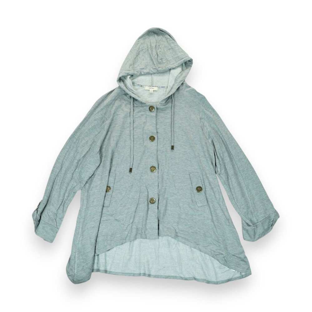 NWT Peyton Primrose Hoodie Long Sleeves Size 3X Women's Gray MSRP $72‎